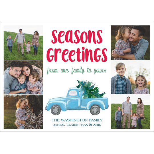 Season Greetings Collage Holiday Photo Cards